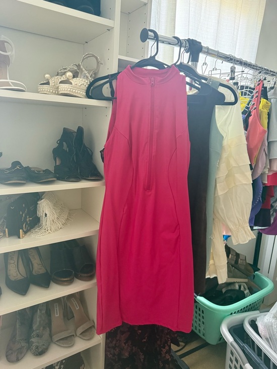 Nordstrom Rack Dresses & Skirts - Sleeveless Hot Pink Mini Dress with Front Zip